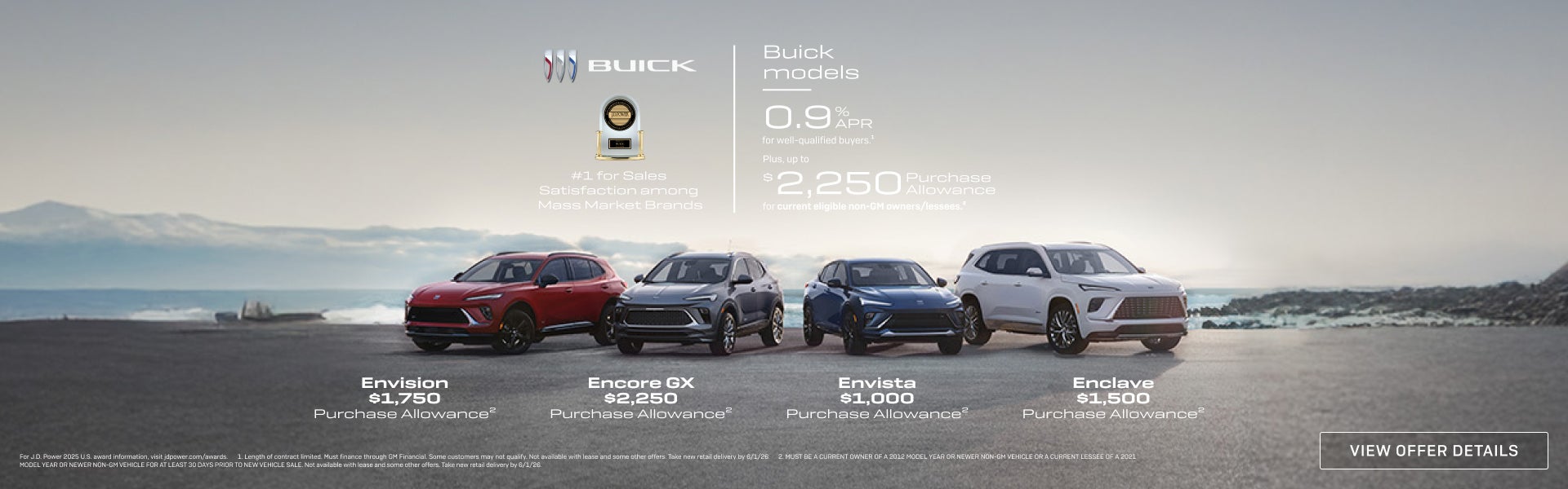 0.9% APR 
FOR WELL-QUALIFIED BUYERS.1

Plus, up to $2,250 PURCHASE ALLOWANCE for current eligible...
