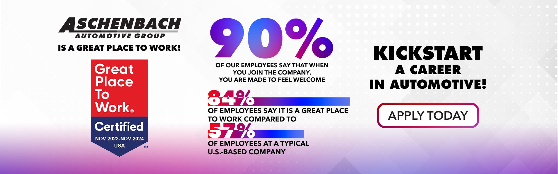 Great Place To Work, Apply Today!